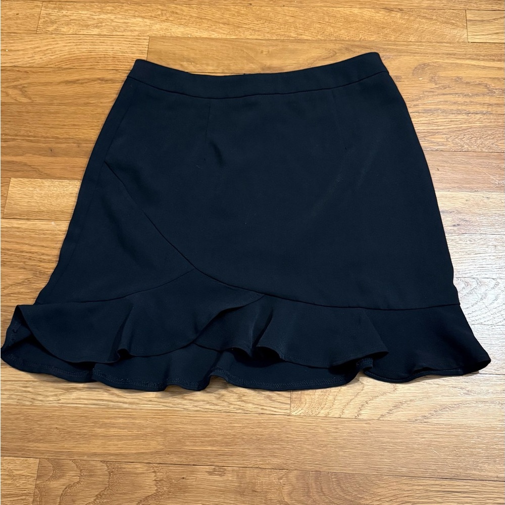 Revolve By The Way Black Ruffled Mini Skirt